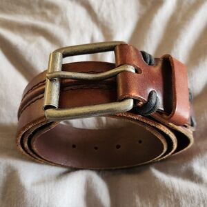 Lucky Brand Men's Brown Leather Belt Size 36